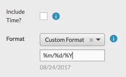 Date field options